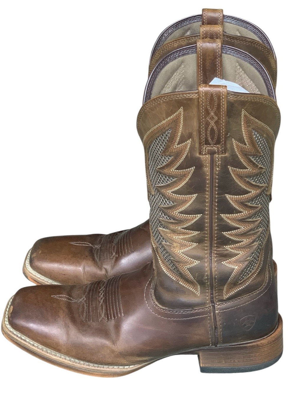 Ariat VentTEK Ultra Western Square Toe Cowboy Boots Men’s 9.5D Distressed Brown